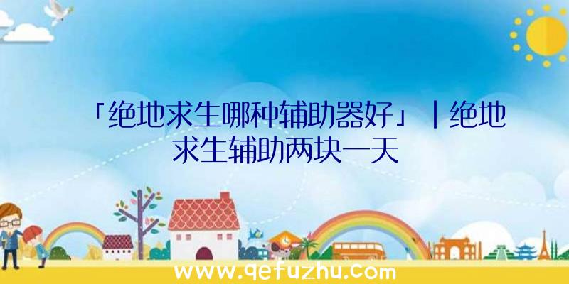 「绝地求生哪种辅助器好」|绝地求生辅助两块一天